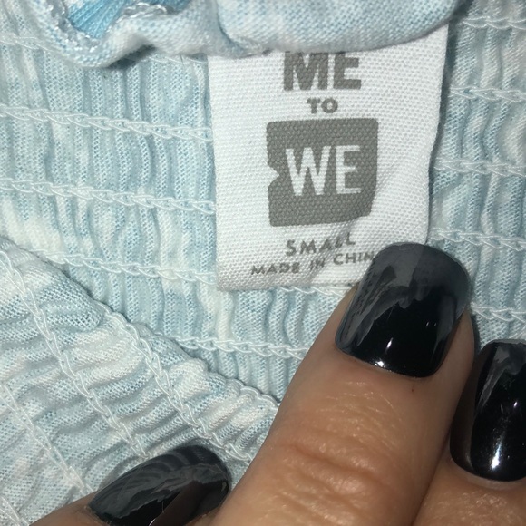 PACSUN Me to We blue floral top size Small - Picture 3 of 3